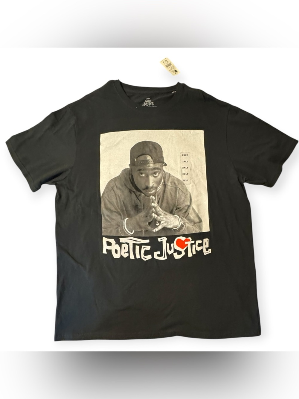 Poetic Justice Graphic Tee 2XL in Black